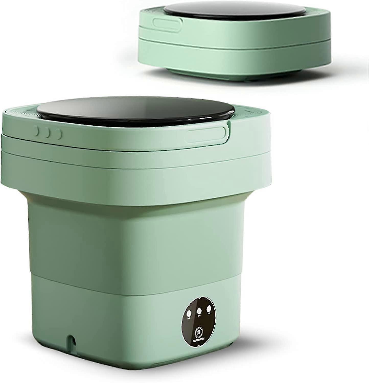 Portable Machine, Mini Foldable Washer And Spin Dryer Small Washing Machine With 3 Modes For Travel, Rv, Camping, Apartments Or Home Laundry Used (gre