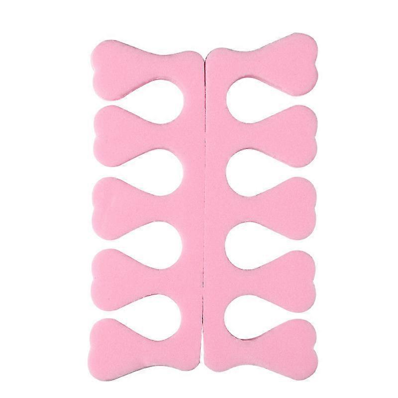 10 pairs Toe Spreader, Sponge Toe Separator, Soft Foam Sponge, Finger Divider Set, Toe Separator Set, Pink,9.5cm