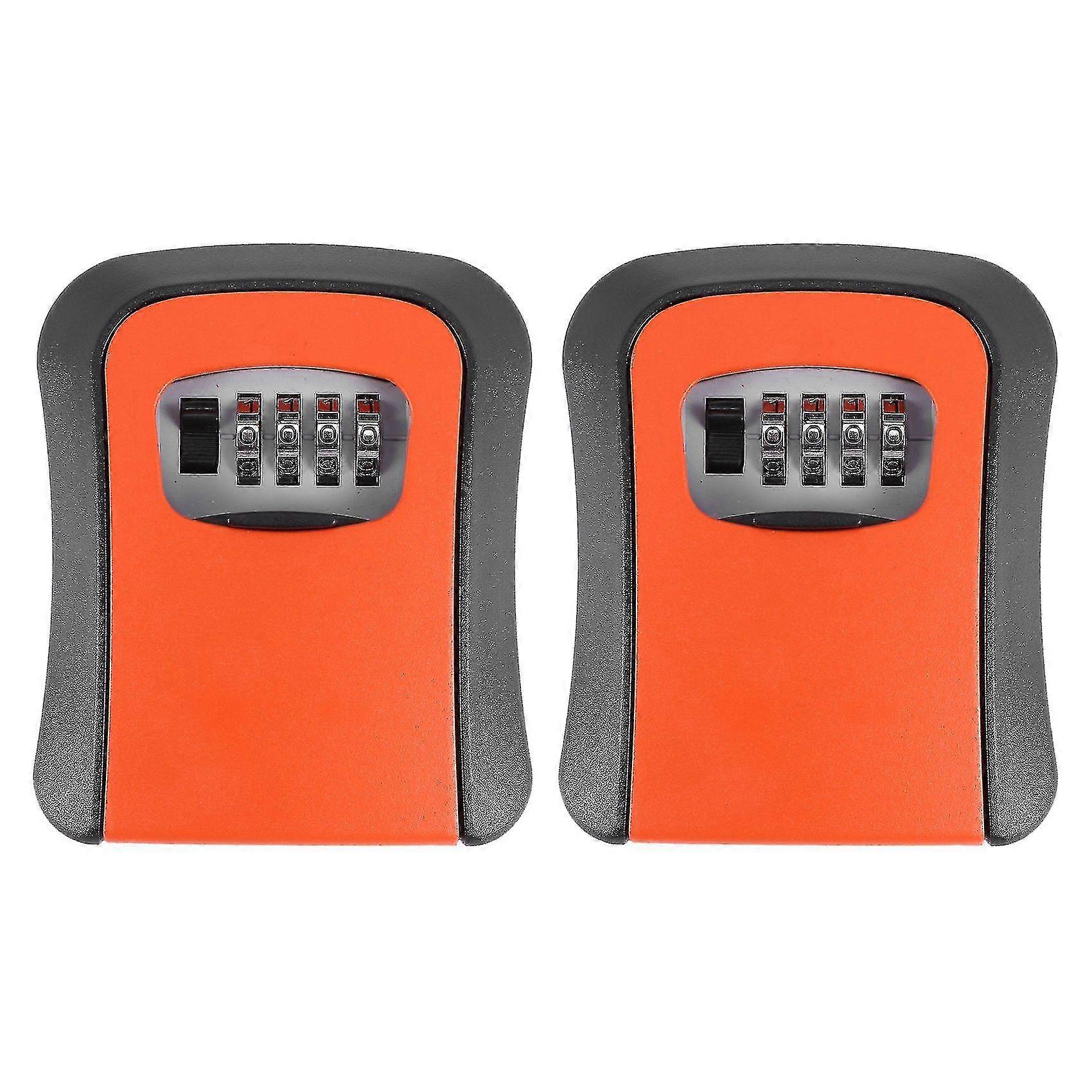 Orange Password Key Lock Box Wall Mounted Zinc Alloy Key Box