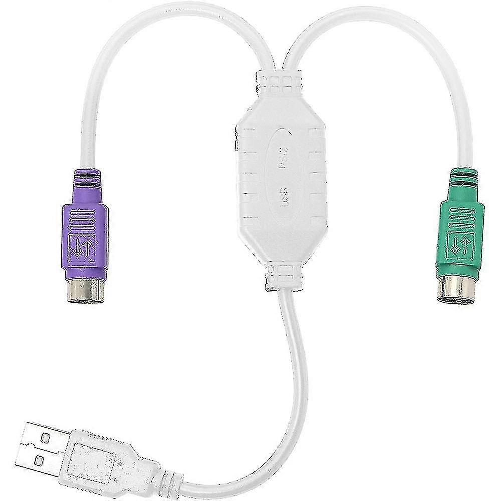Ps2 Usb Cable Cord Adapter For Keyboard And Mouse With Ps 2 Interface, Built-in Usb Controller And Support Ps2 Port Of Kvm Switch