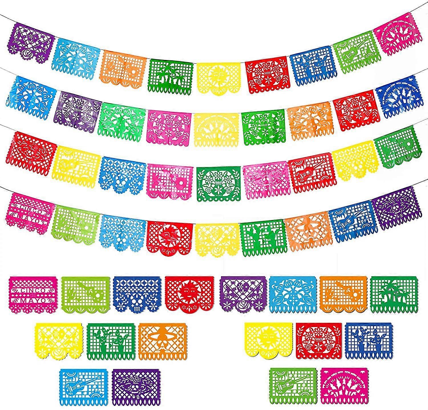 Mexican Birthday Party Colorful Pulled Flags20*15cm250g