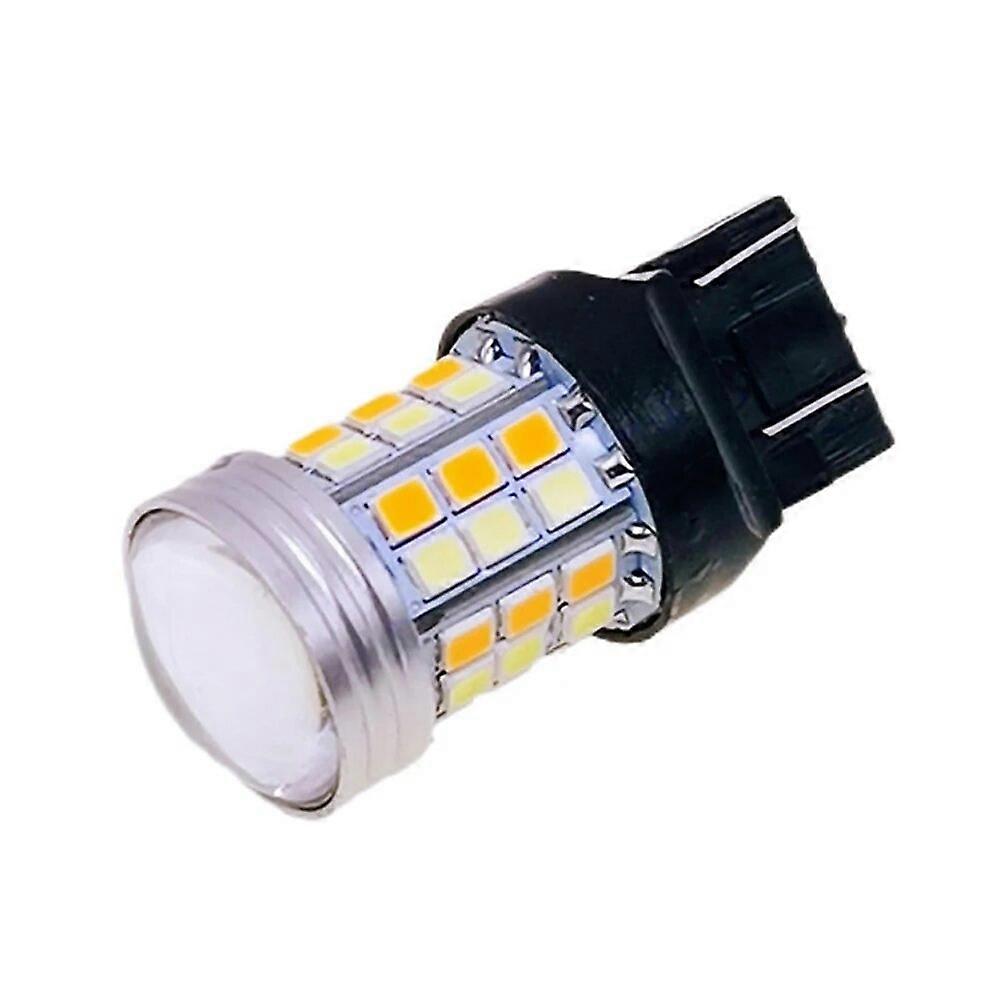 2PCS Dual Color T20 LED 7443 W21/5W Bulb 1157 BAY15D P21/5W Led T25 3157 P27/7W Car DRL Turn Signal Lamp Auto Lights Bulb Switch