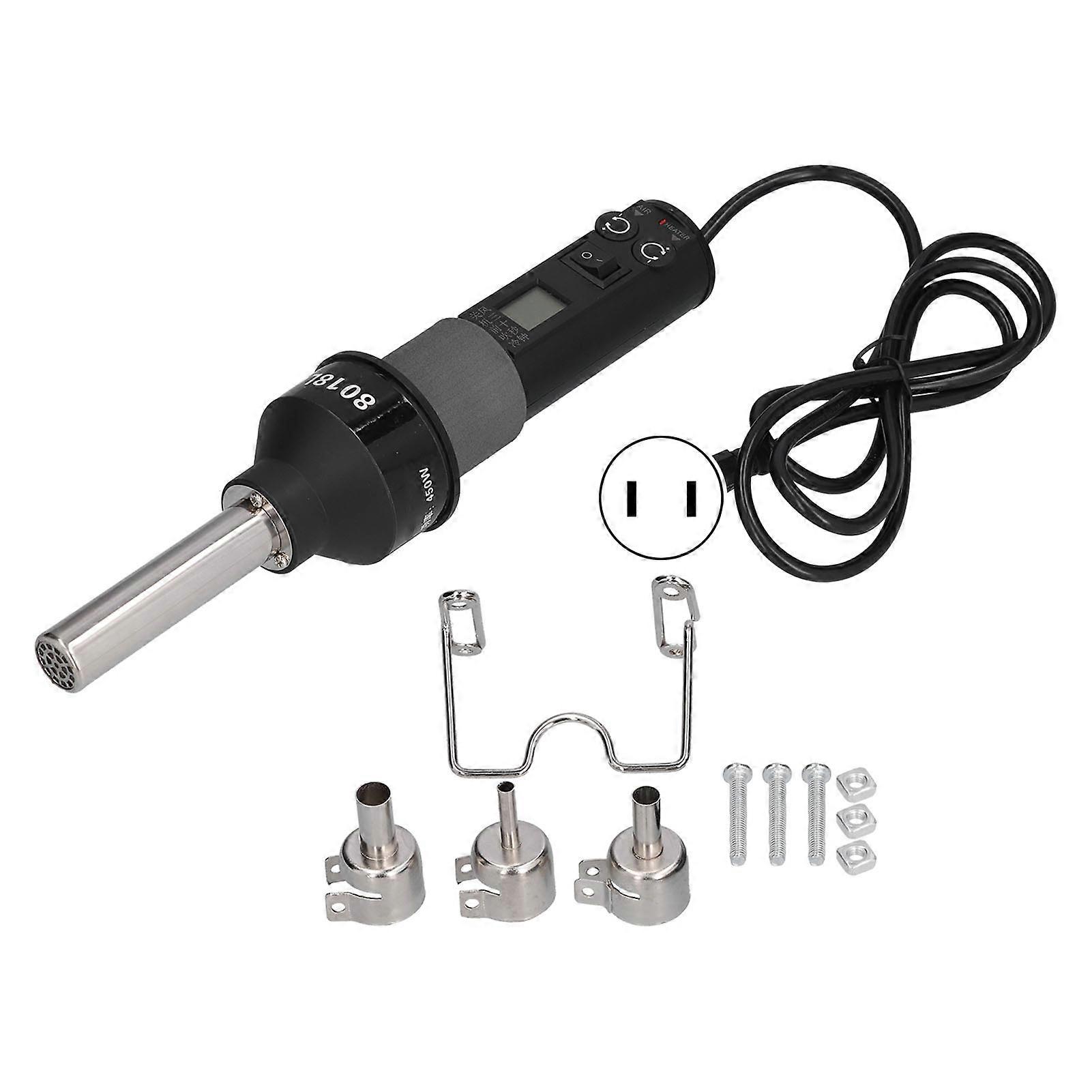 مسدس الهواء الساخن المحمول مسدس حراري إلكتروني قابل للتعديل يتم التحكم في درجة حرارته للحامUS Plug 110V