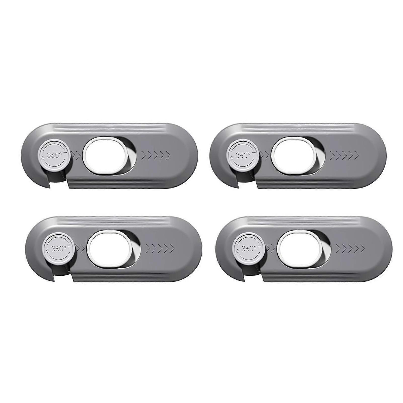 4Pcs Child Proof Drawer Lock Self-Adhesive Baby Proofing Refrigerator Oven Dishwasher Cabinet Cupboard Lock Kids Safety Freezer Door Latch Lock