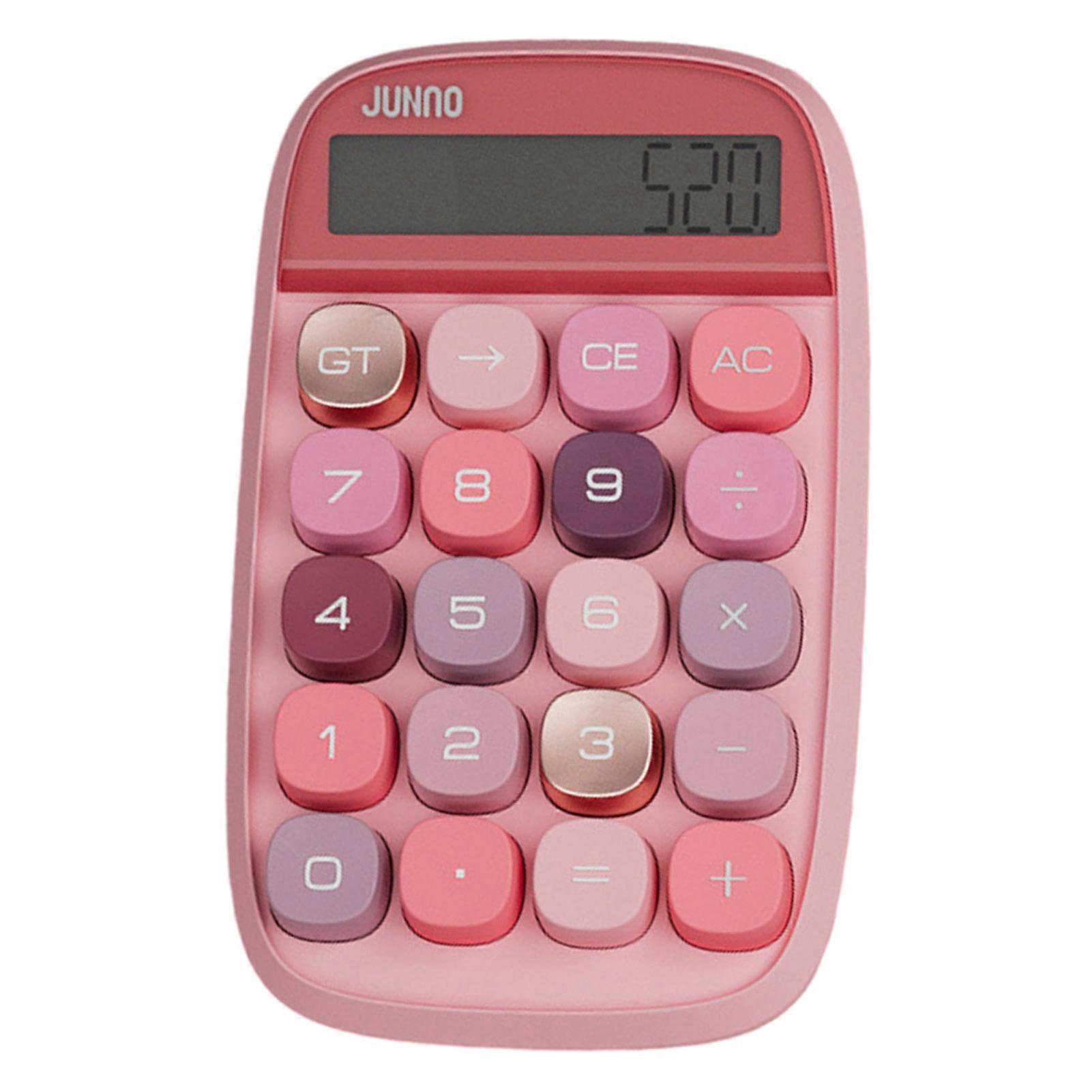 Desktop Calculator Battery Operated 10 Digits Square Buttons Large LCD Display Portable Student Finance Calculator Office Supplies