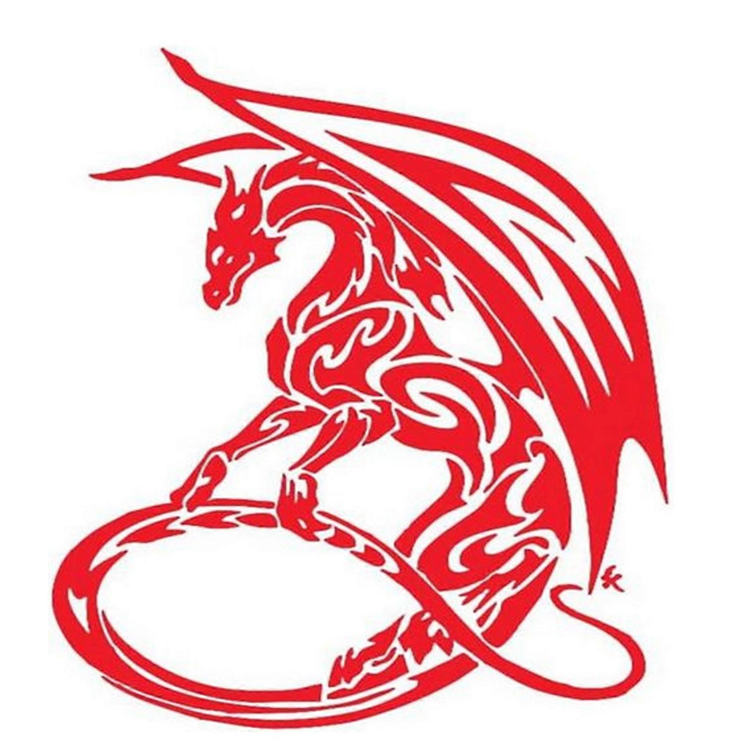 Vehicle Decals, bonnet dragon pattern sticker 65x39cm