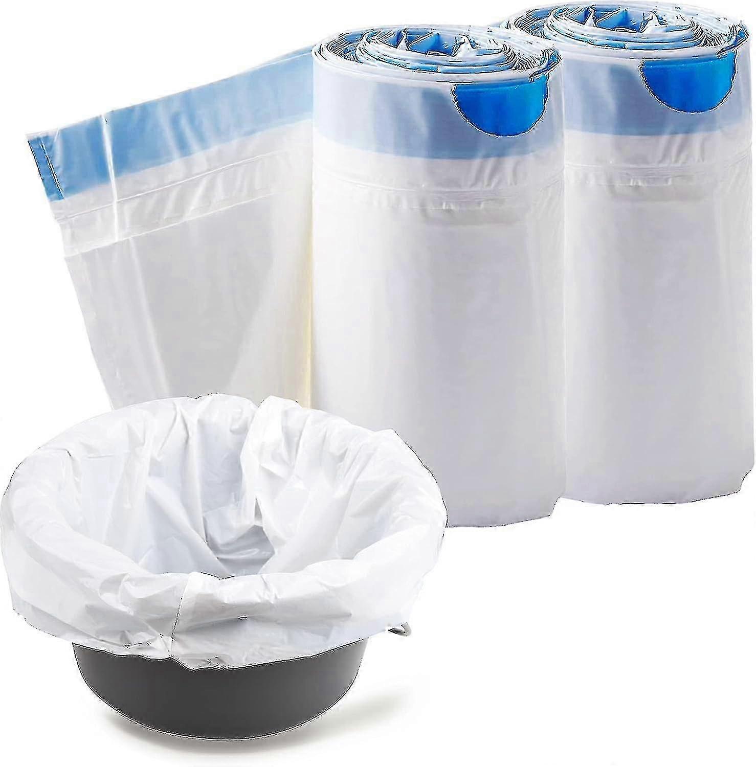 שקיות ליינר חד פעמיות של Commode חבילה 50 ספינות Commode למבוגרים ספינות מחבת למיטה שקיות פסולת חד פעמיות לכיסא Commode, שקיות אסלה ניידות, קמפינג