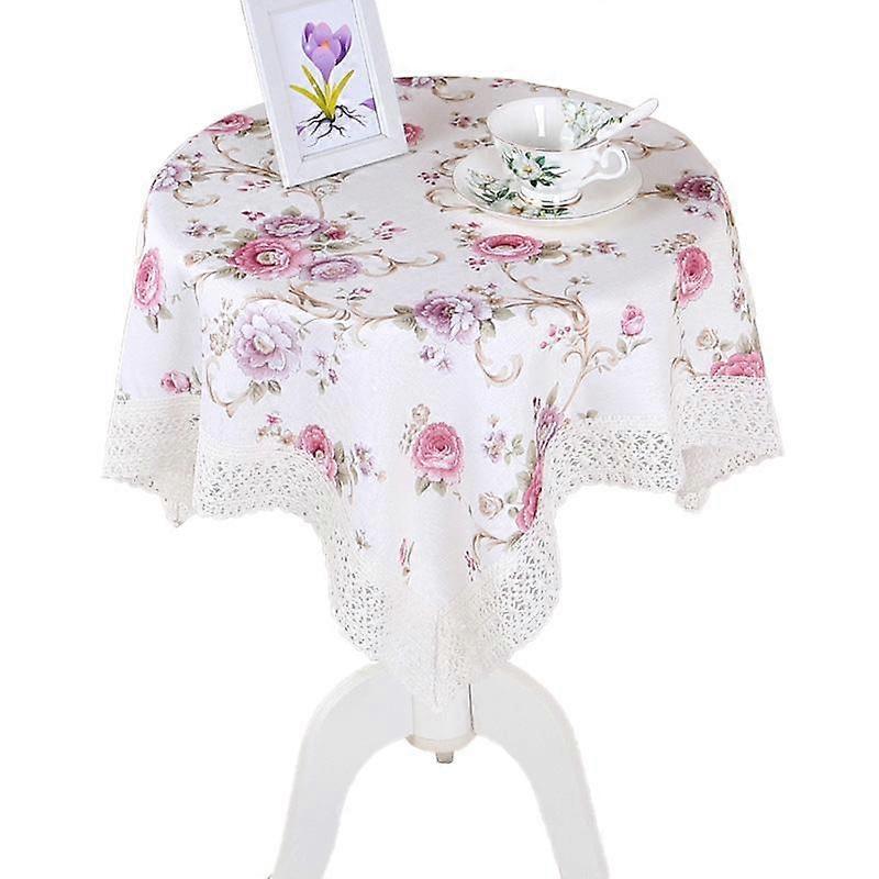 1PC Small Dust-proof Cover Bedside Table Cover Tablecloth Table Cover Polyester Round Table Cover