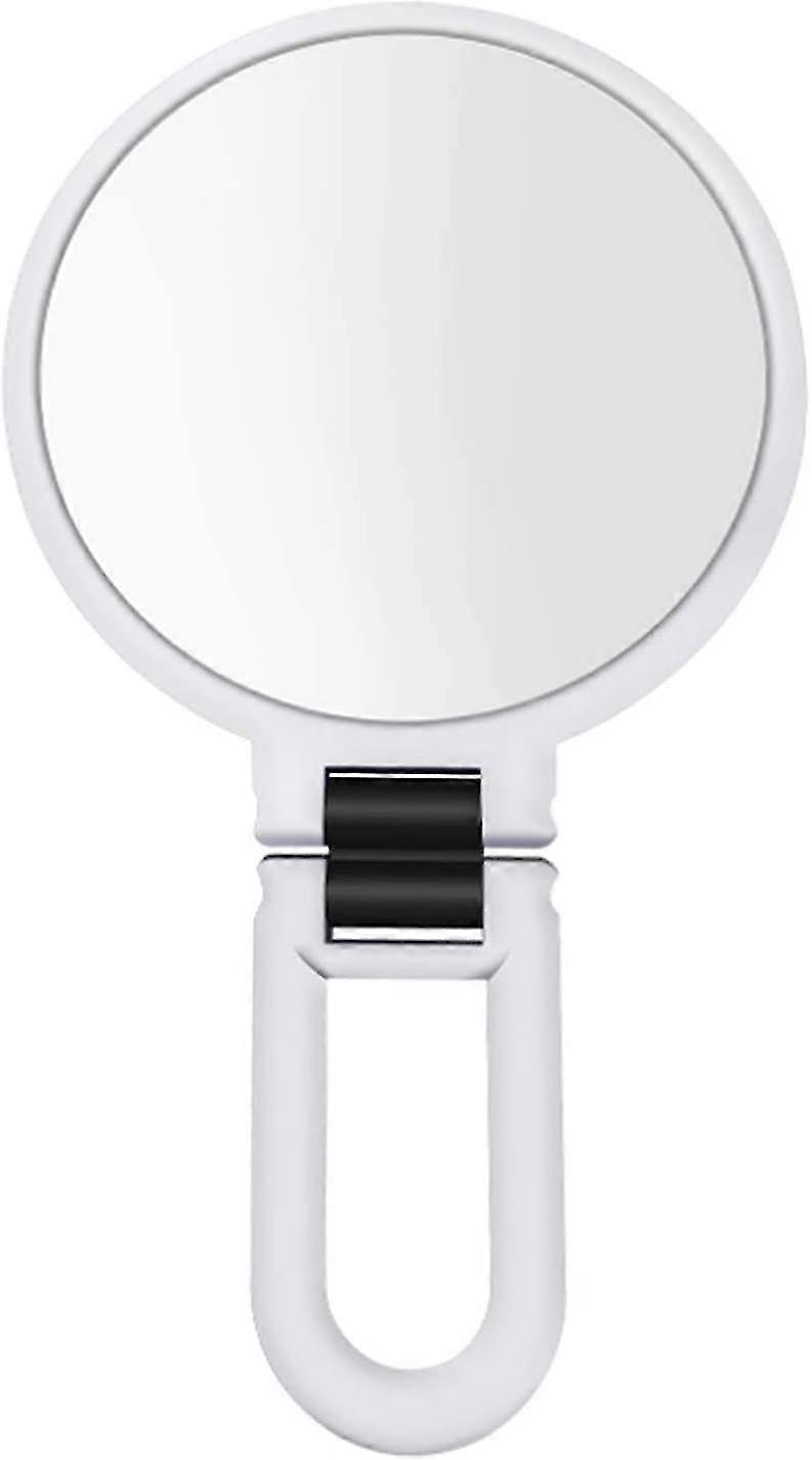 15x magnifying mirror folding rotatable with stand(white)