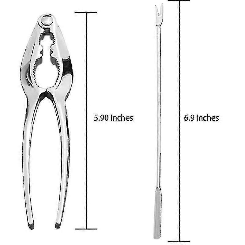 Seafood Tools Set Nut Crackers Of 10 Pcs Seafood Opener Tool Set, 4 Pcs Crackers And 6 Pcs Seafood