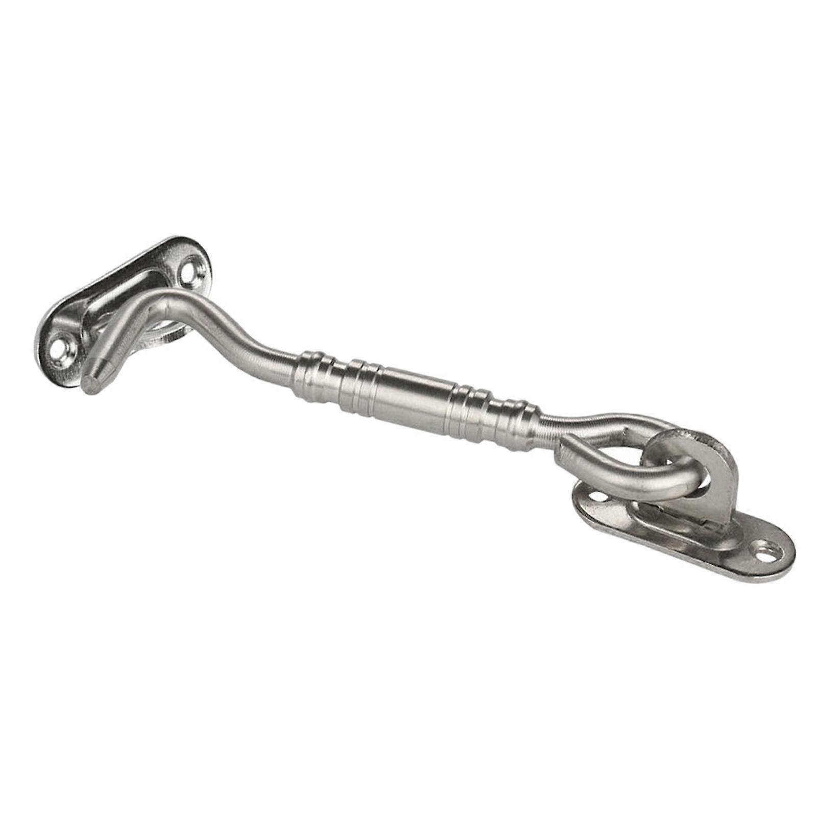 Gancho de Cabine de Aço Inoxidável Prateado e Trinco de Porta de Galpão de Olho 8 polegadas