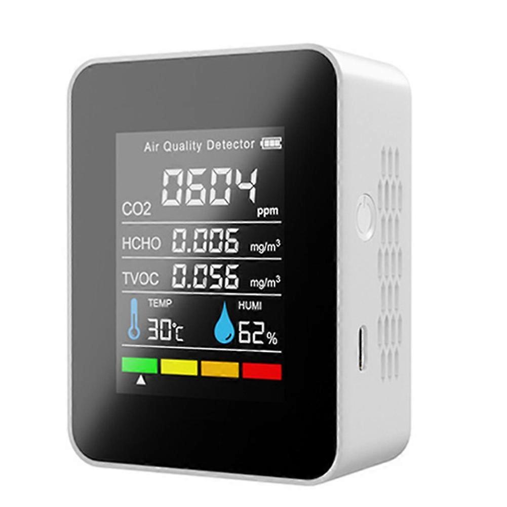 5 In1 CO2 Meter Digital Temperature Humidity Tester Carbon Dioxide Detector Air Quality Monitor TVO