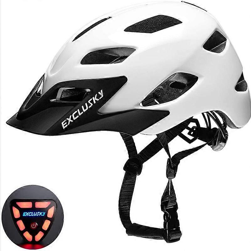 MIMIGO Adult Bike Helmet with Rear Light for Urban Commuter Adjustable for Men/Women Lightweight Breathable and Adjustable Helmet