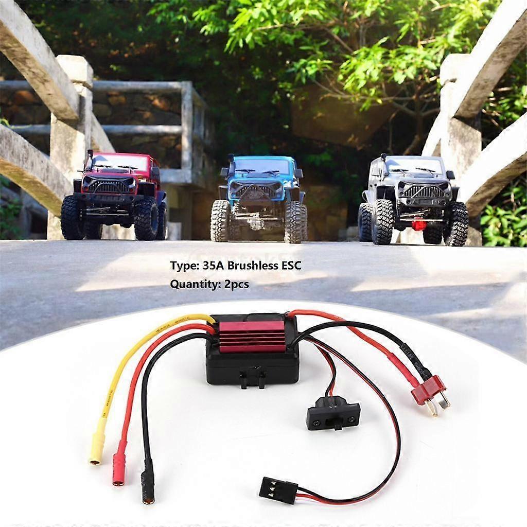 1:18 1:16 Brushless Wasserdicht Sensorlos 35A ESC RC Auto Ersatz 2 Stück