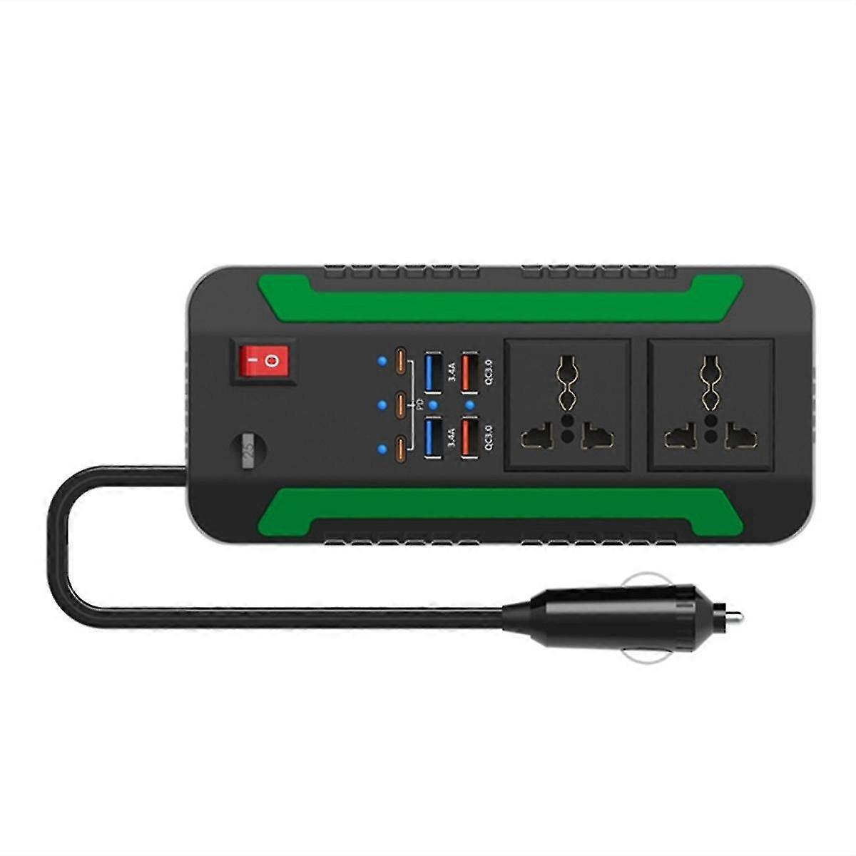 300w 12v24v 110v220v μετατροπέα αυτοκινήτων μετατροπέα αυτοκινήτων μετατροπέα δύναμης προσαρμογέα τύπου-γ usb Qc3.0 φορτιστής γρήγορη φόρτιση