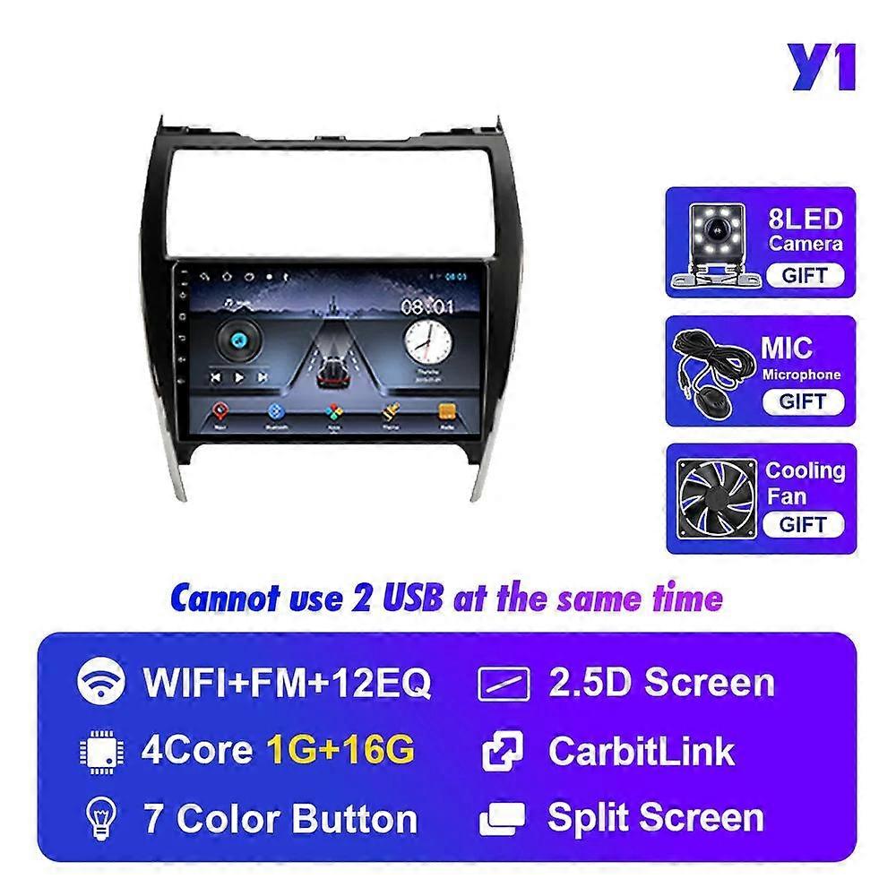 Redkid pour Toyota Camry 7 XV 50 55 2012-2017 2din Autoradio Cassette 9 Pouces Navi Multimédia Lecte