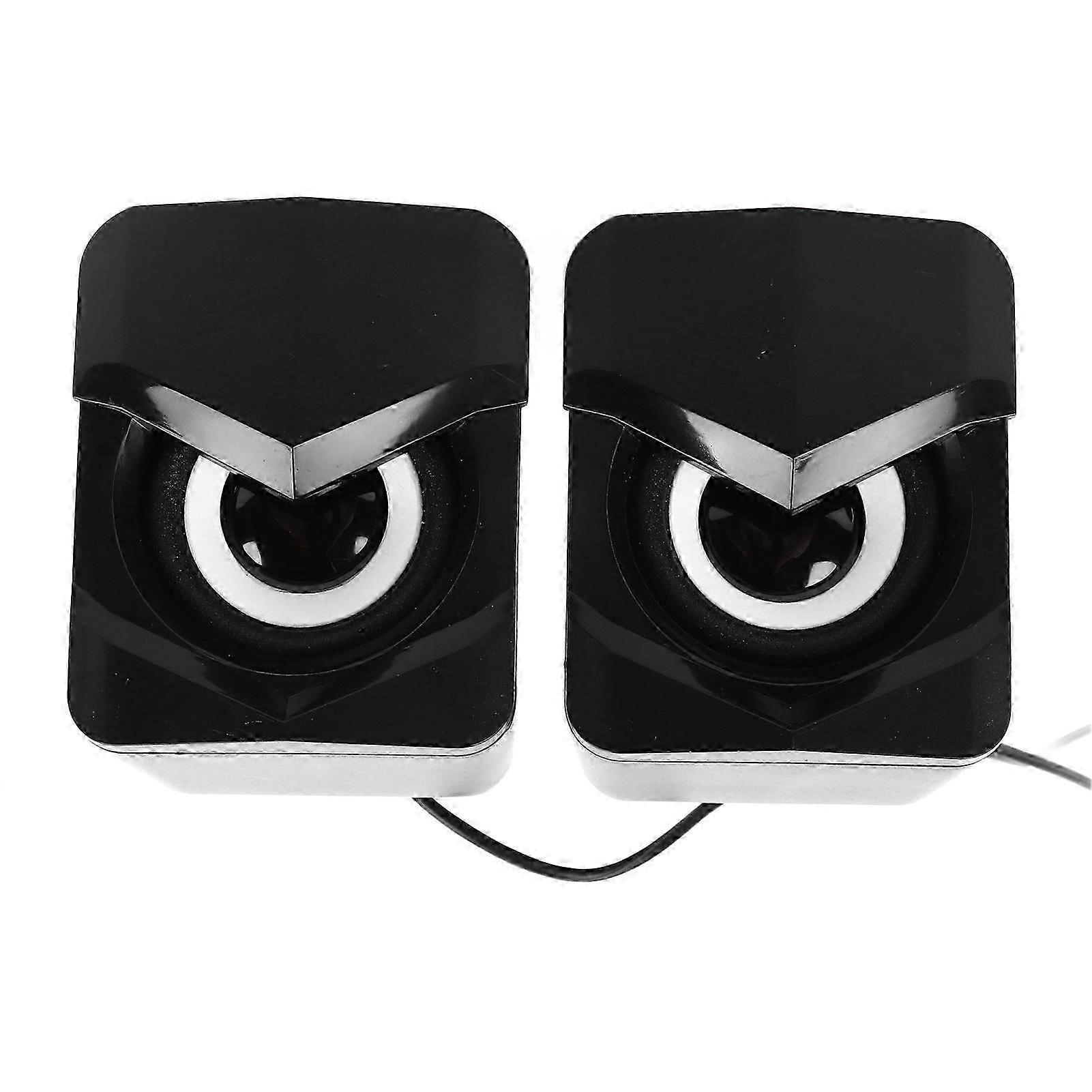 2pcs Computer Speakers Portable Wired Desktop Laptop Speakers Subwoofer for Home