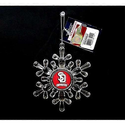 South Dakota Coyotes NCAA Acrylic Traditional Snowflake Ornament