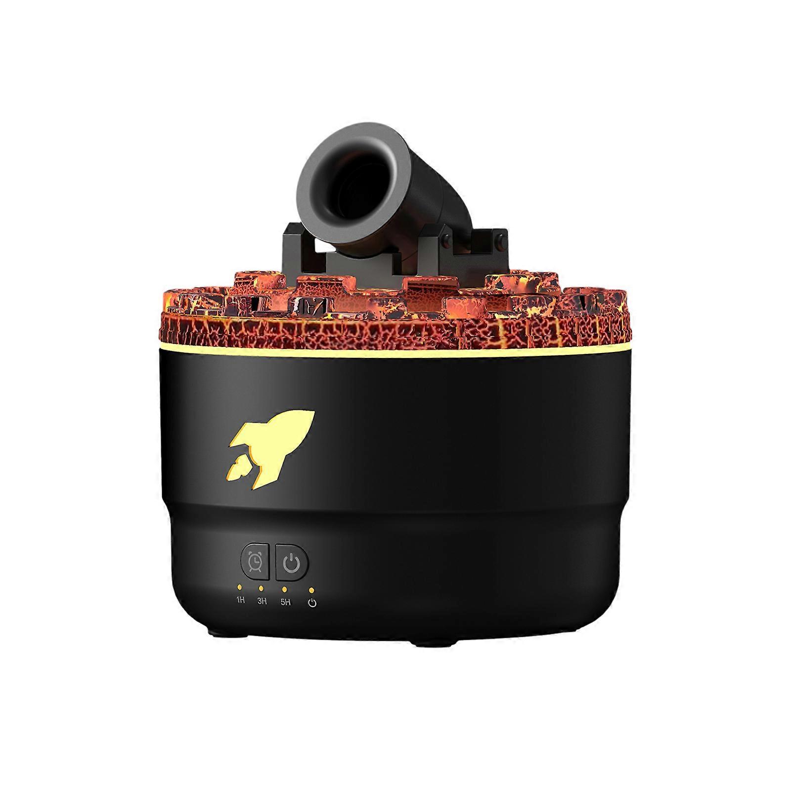 Volcano Cannon USB Humidifier - Auto Shut Off Aroma Diffuser, Black