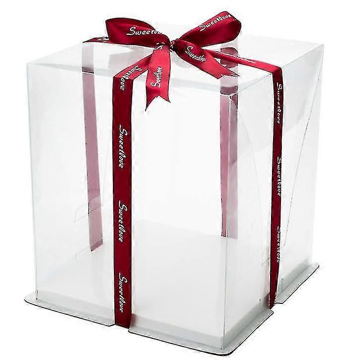 Transparent Cake Box Clear Cake Box Plastic Gift Boxes Double Layer
