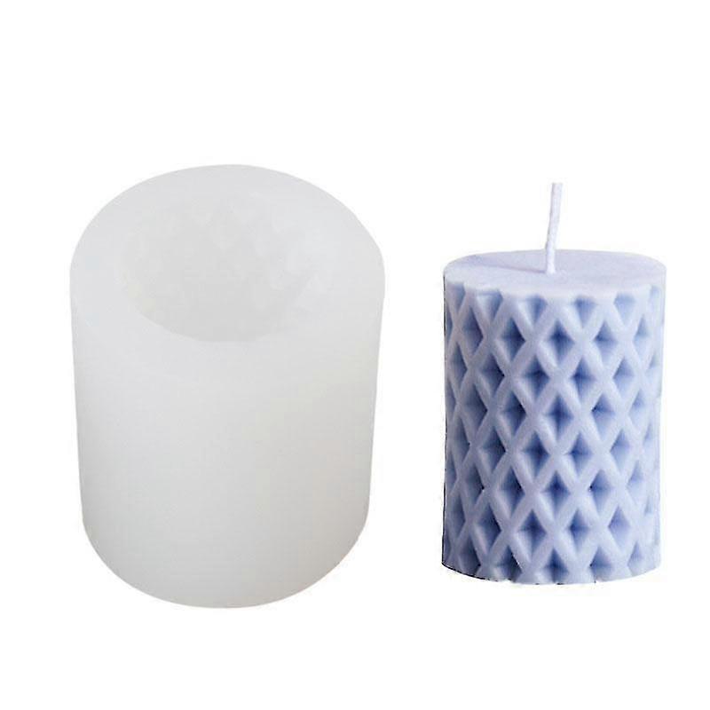 Grid Shape Cylinder Silicone Soap Molds DIY