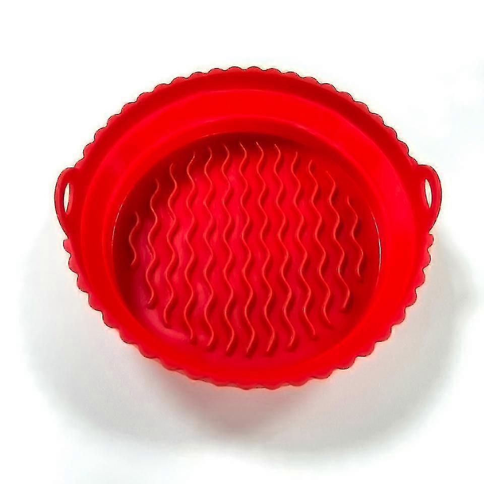 1-pack Silicone Air Fryer Liner 8.5inch Riutilizzabile Friggitrice ad aria Silicone Basket Resistente al calore Facile pulizia Friggitrici ad aria Pentola in silicone rotonda per friggitrice ad aria Ov