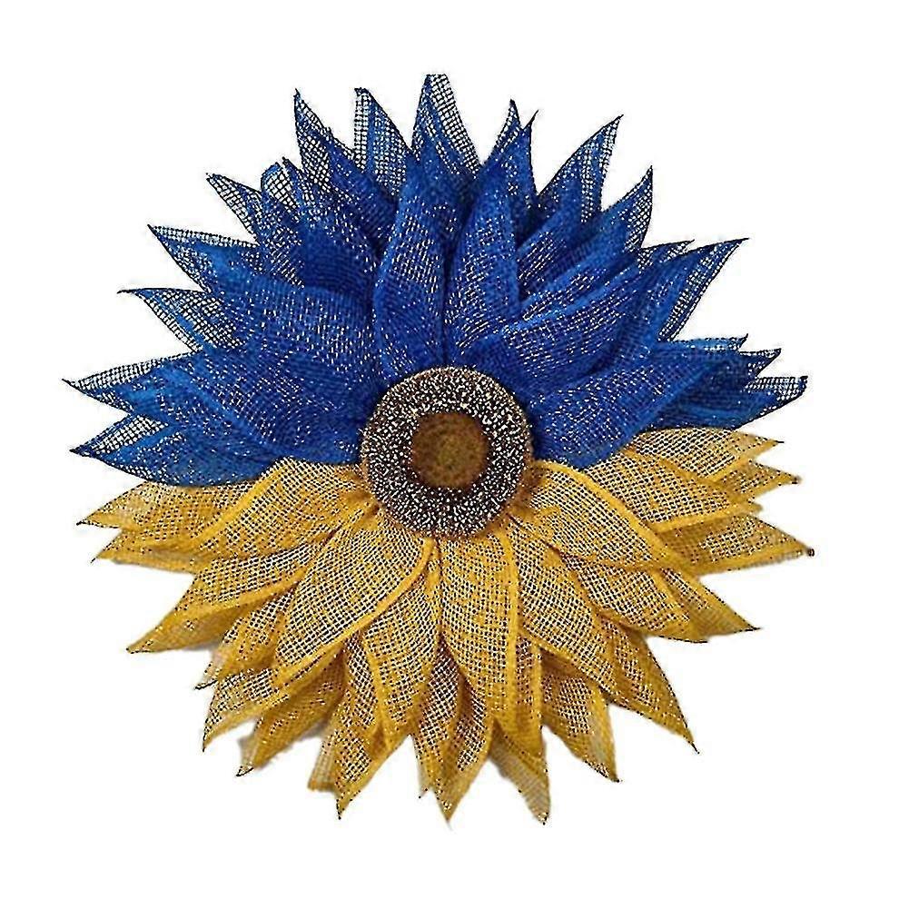 ウクライナ国旗ひまわりフロントドアリースひまわりリース