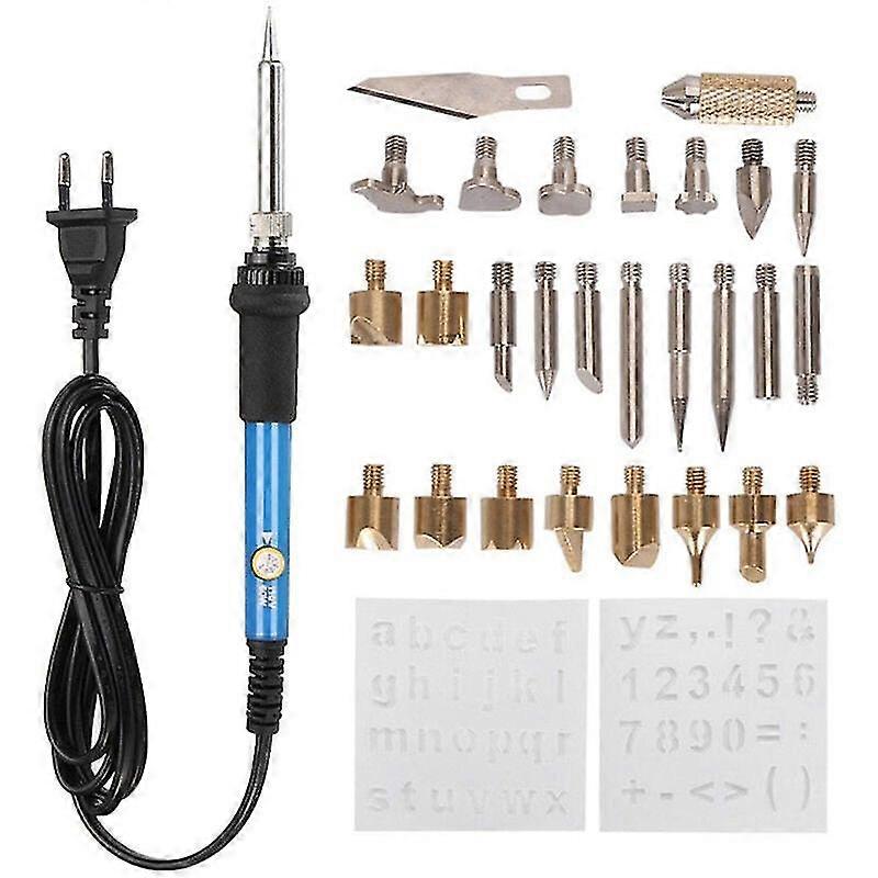 Pyrography Kit, Electric Soldering Iron Kit, 60w 220500 Adjustable Temperature Soldering Iron, With 53pcs Different Soldering Tips Compatible Diy Cork