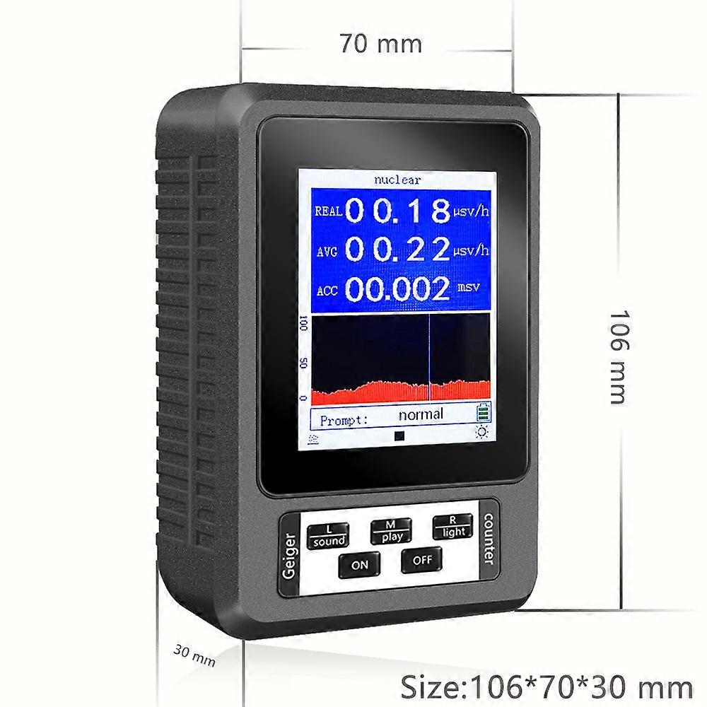Geiger Counter Nuclear Radiation Detector Portable X-Ray Radiation Monitor with Large LCD Display