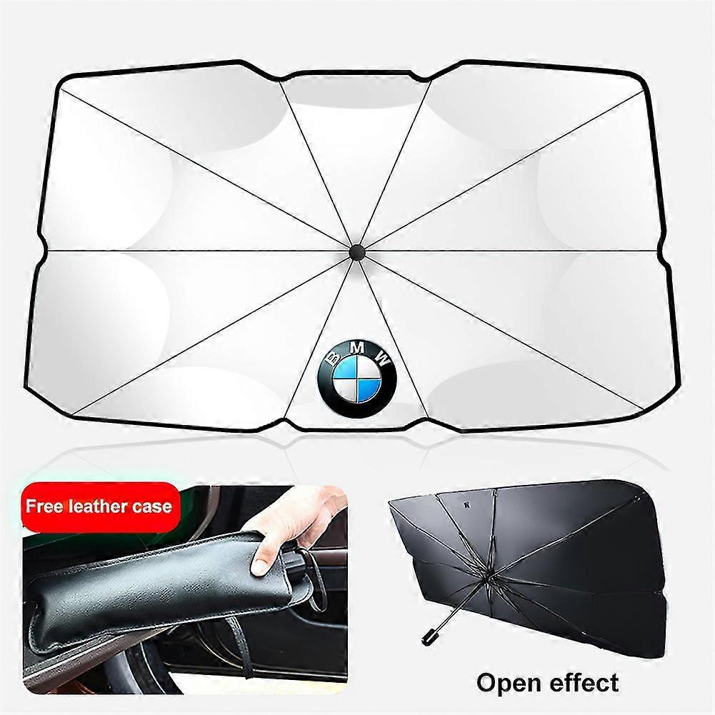 Car Sunshade Windshield Sun Shade, Titanium Silver Cloth Foldable Windshield Sun Shade Umbrella