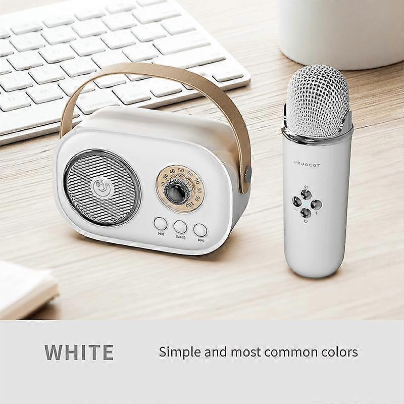 Portable Karaoke Machine With 1 Wireless Microphone For Adults And Kids, Retro Wireless Speaker With Family Handheld Karaoke Machine, Support TF/Type