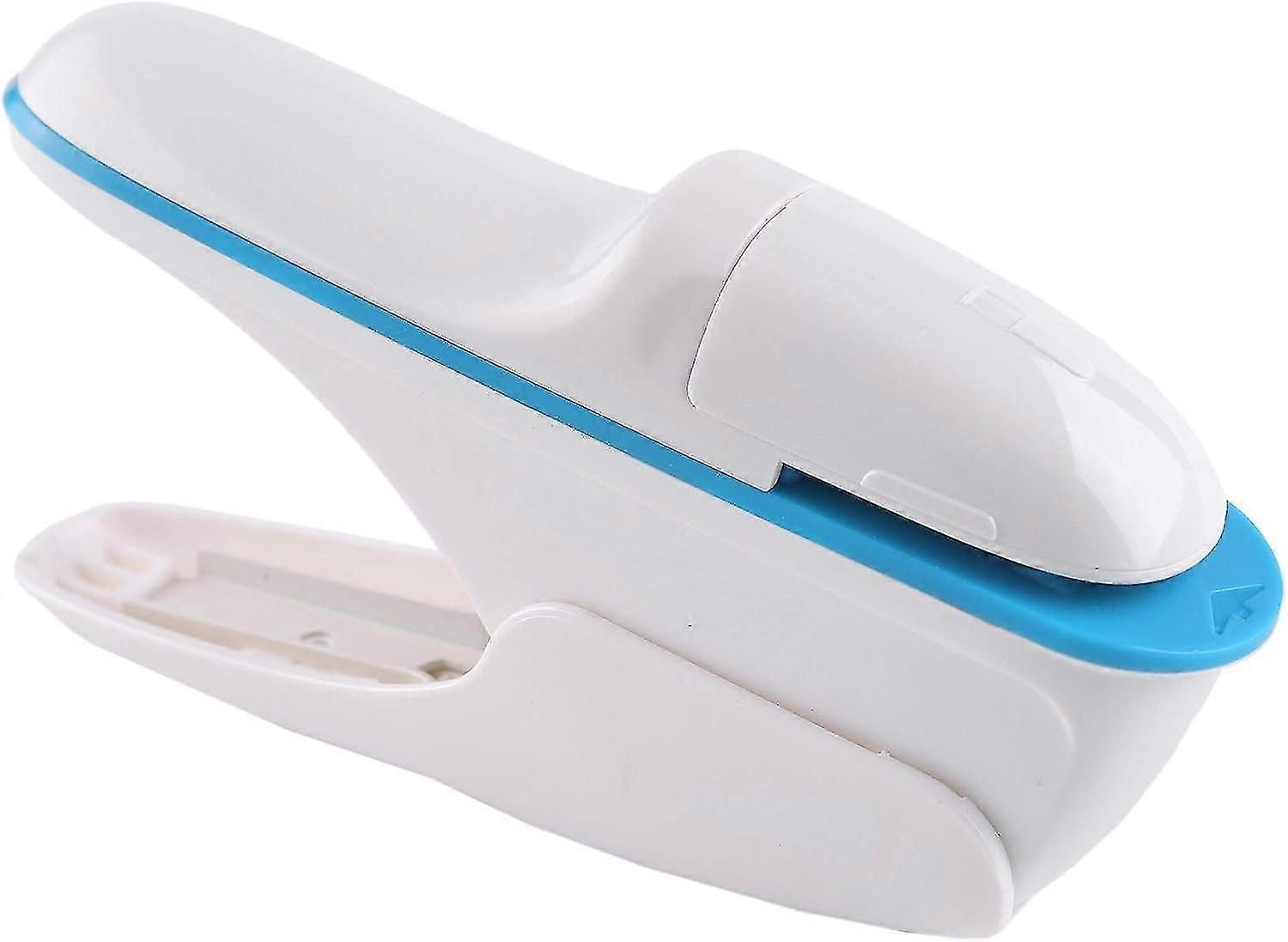 Mini Paper Stapler, Without Pliers, White