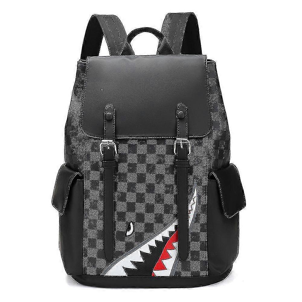 Hommes' S Sac À Dos En Cuir Souple Sac D’école Grande Capacité Casual Voyage D’affaires Ordinateur Sac Simple Sac À Dos