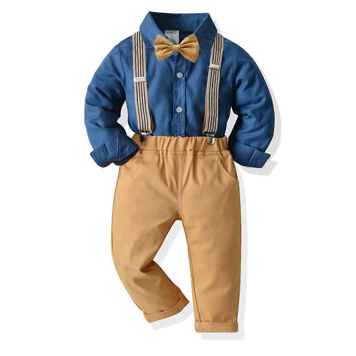 Baby Boys' Gentleman's Outfits Suit with Detachable Straps