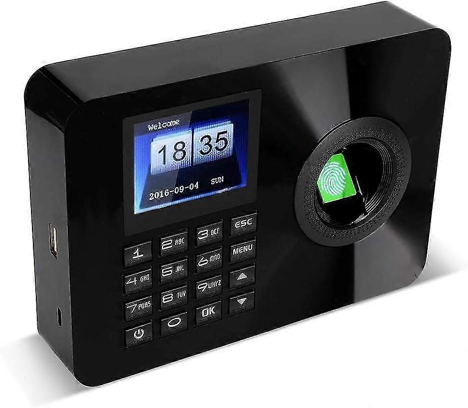 Time Clock, Black Time Attendance Clock Password for Small Business for Office