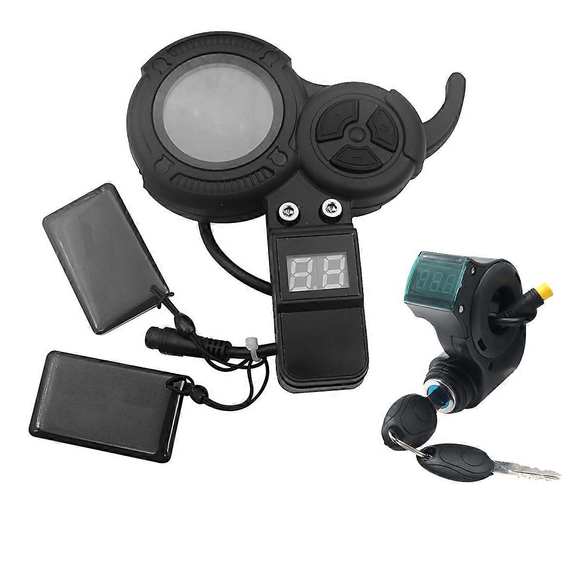 E-Scooter LCD Display+3PIN Lgnition Lock Key 36V-60V Throttle NFC Card for VSETT 8 8+ 9 9+ for ZERO