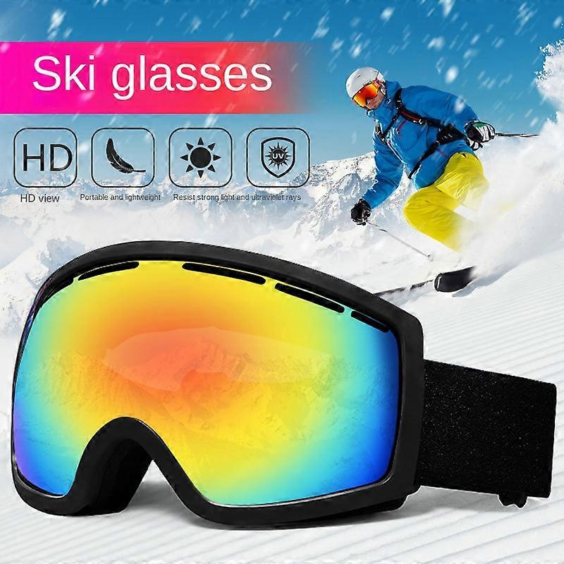 نظارات التزلج OTG ، نظارات الثلج على الجليد للرجال والنساء والشباب ، مضادة للضباب ، حماية من الأشعة فوق البنفسجية بنسبة 100٪جديد ل 2435 DG
