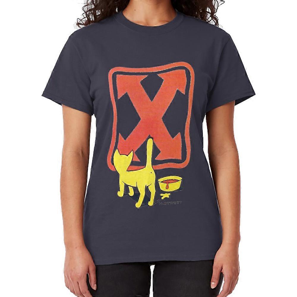 القط ، H- شارع التزلج تي شيرت التصميم. تي شيرت