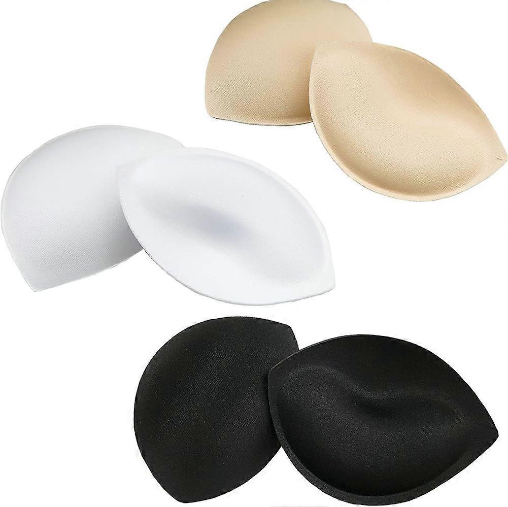 3 Pair Removable Bra Pads Inserts, Removable Breathable Push Up Breast Chest