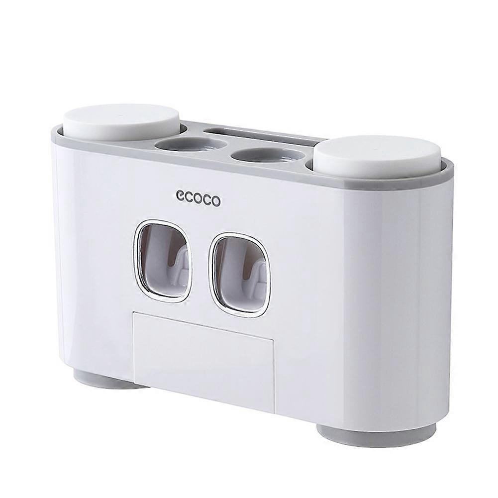 Toothbrush holder cover device holder without punching automatic toothpaste squeezer