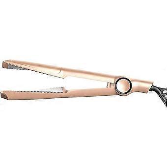 Steel Bar Curly Hair Straightener Spiral Rakt hår Straight Curling Två raka hårskenor 4 Temperaturtemperatur skadar inte den raka