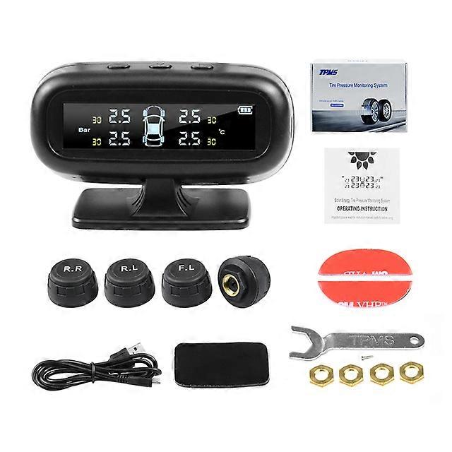 Tire Pressure Sensor TPMS Car Solar Monitor TMPS Control Tyre Pressure Monitoring System External Internal Sensors
