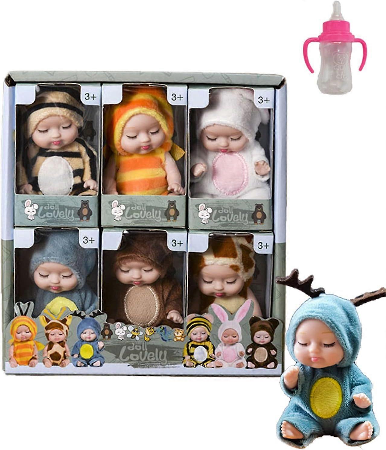 6PCS/Set Cute Soft Baby Doll Baby Dolls With Clothes Set Realistic Doll ...