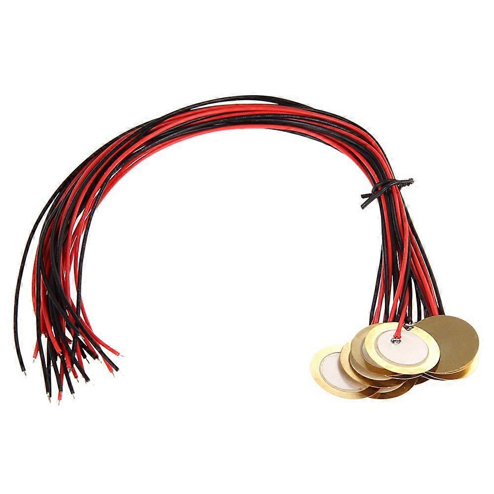 12 szt. 27 mm dysków piezoelektrycznych z przewodami Mic Drum Trigger przetwornik akustyczny CBG gitara