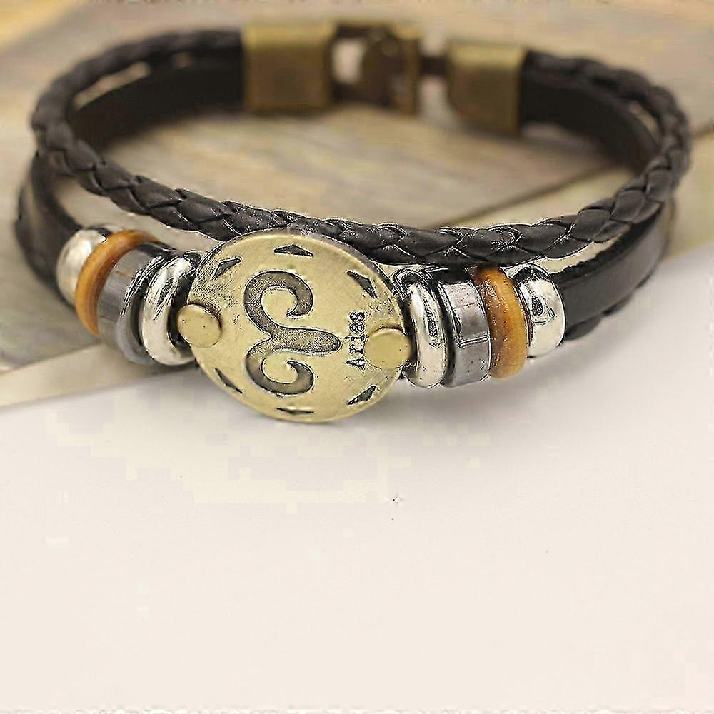 Aries Zodiac Signs Punk Bracelet