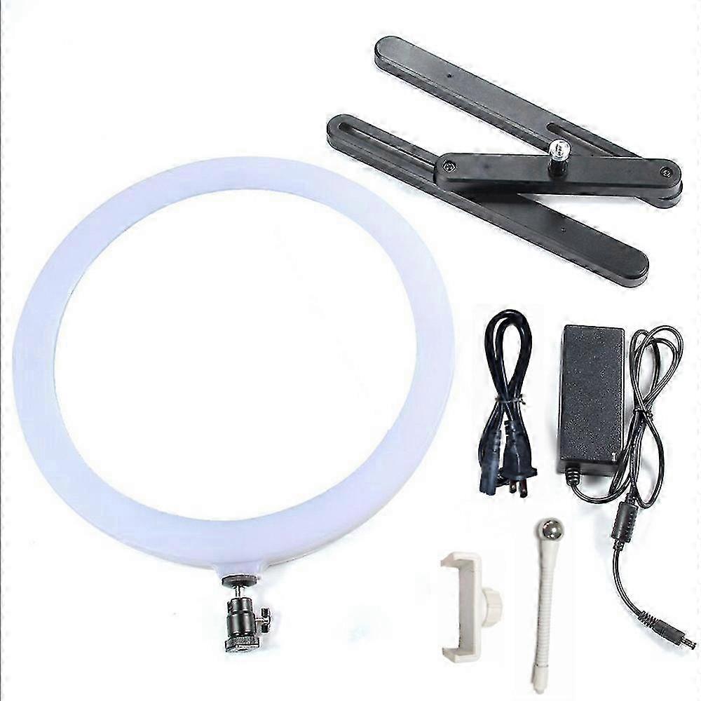 Dimmable 14in Led Ring Lamp Fill Light With Cosmetic Mirror Photography Selfie Light For