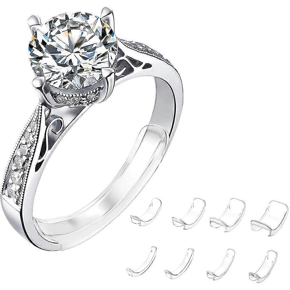 8 Pieces Invisible Ring Size Reducer Guard Size Adjuster Fits Most Rings for Loose Rings to Make Rings Smaller (8 Pieces)