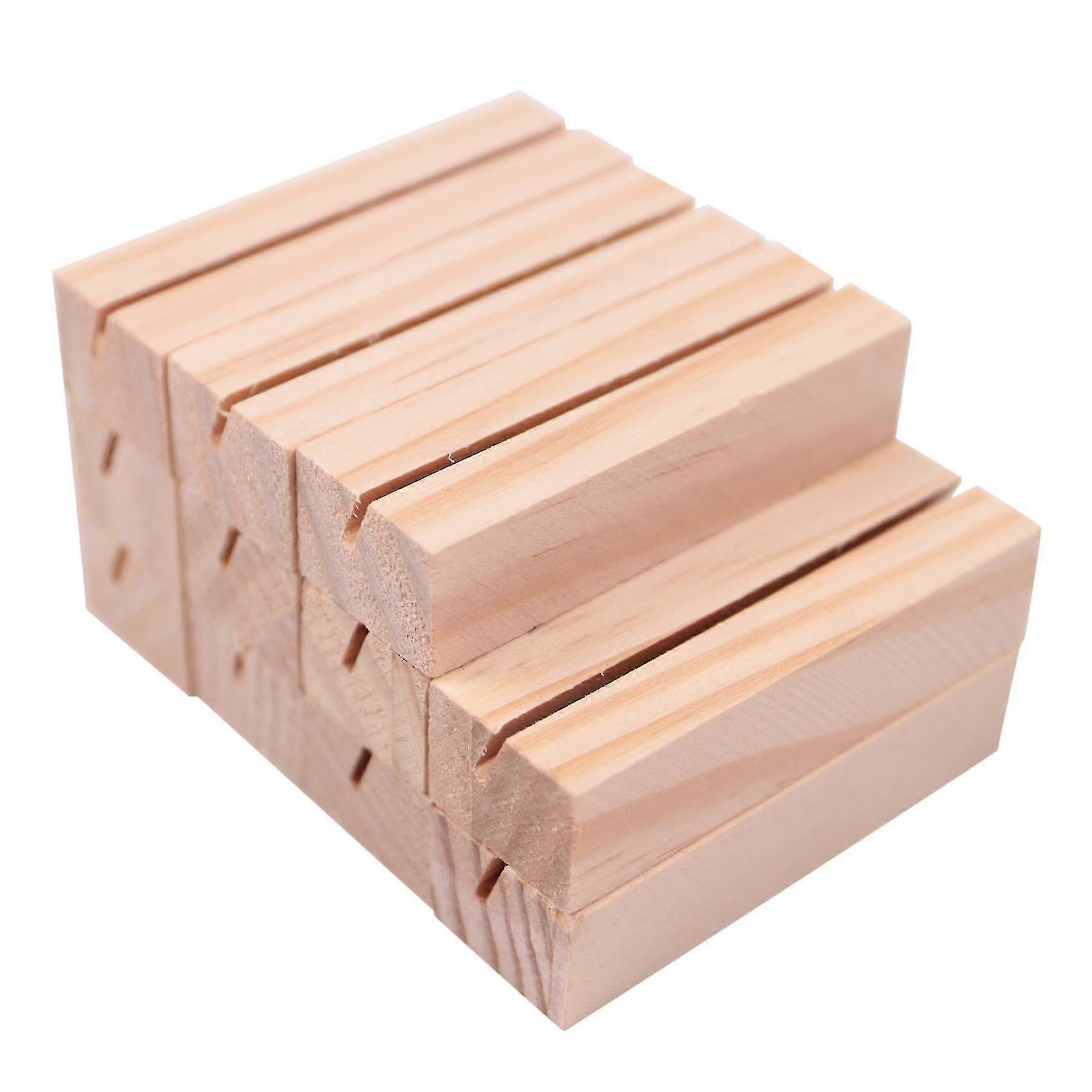 20 Pieces Wood Place Card Holders, Wooden Table Number Holder Memo Stand Stand Card Desktop Message-MXBC