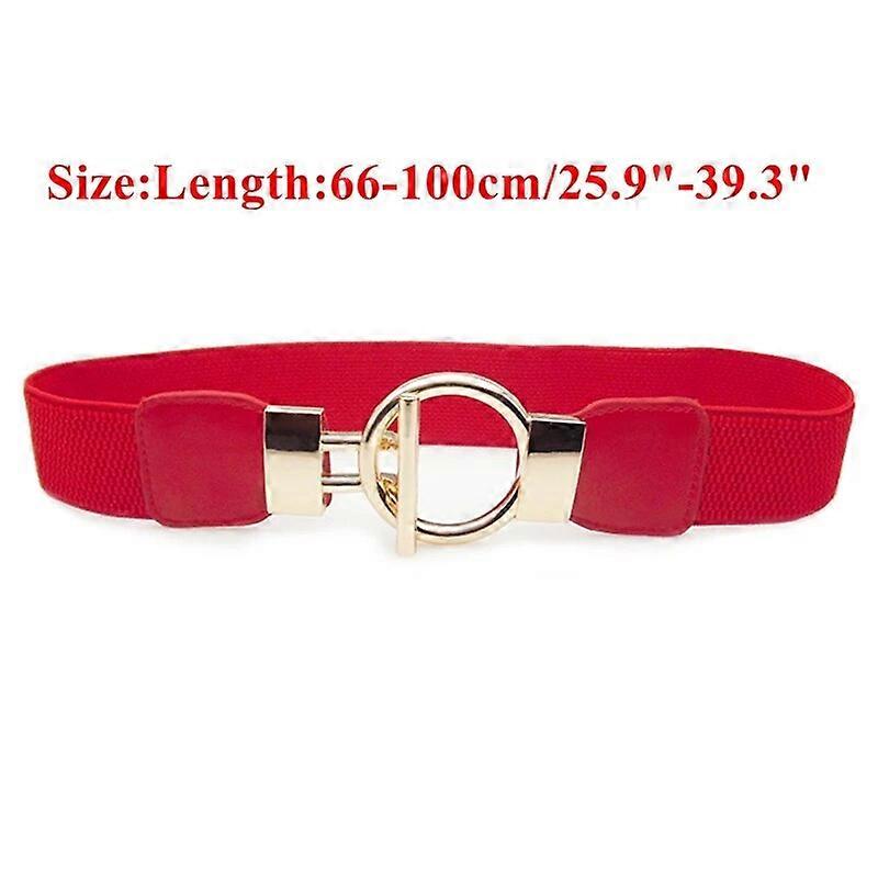 2021 Chic Design Wide Belts Womens Ladies Faux Leather Wide Stretch Elastic Pin Buckle Cinch Waist Dress Belts Decorate