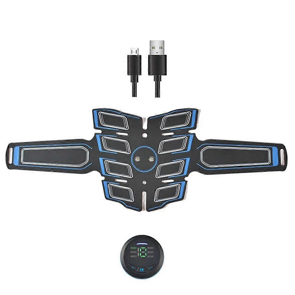 EMS Abdominal Muscle Stimulation Trainer USB Rechargeable Slimming Massager + 3 Controller ABS Abdominal Massag